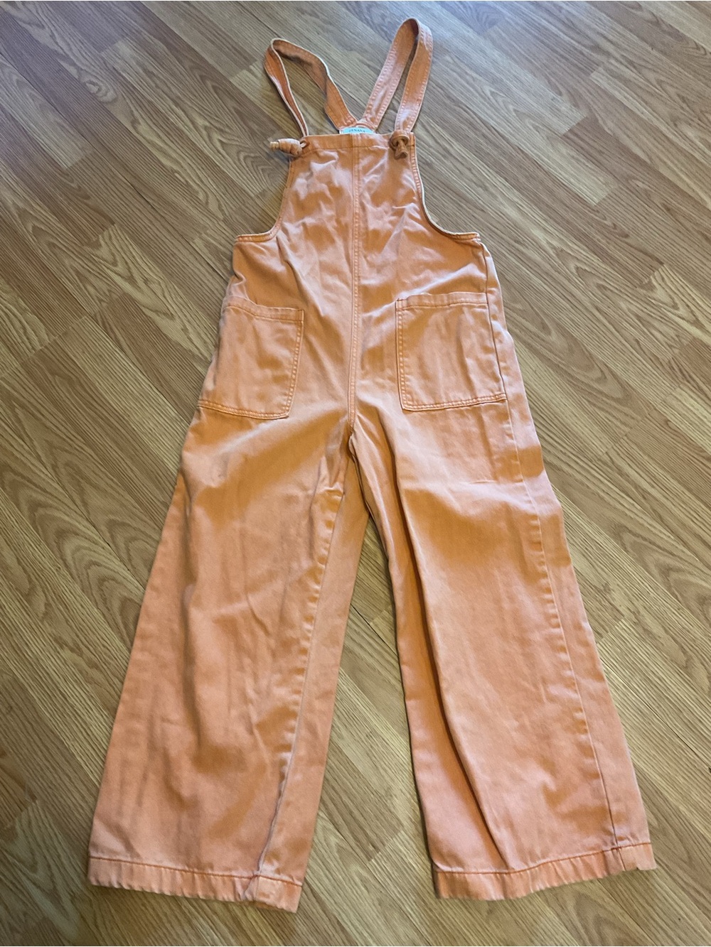 ZENANA Wide-Leg Peach Overalls BOHO SZ.S.